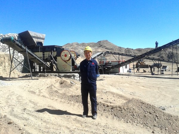 granite crusher with our engineer at site